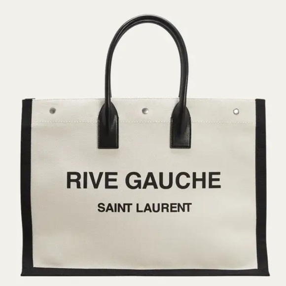 Saint Laurent Rive Gauche Tote - Leather & Canvas - New with tags - Picture 5 of 8